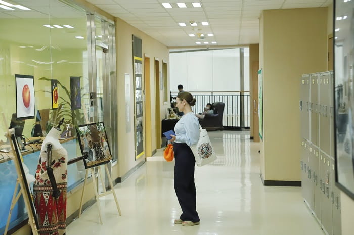 Art show in secondary school