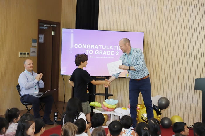 Elementary students gets a promotion to the next grade
