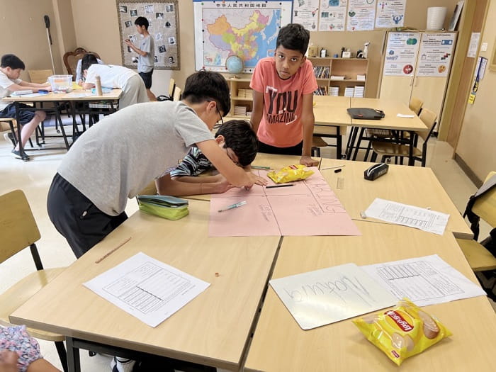 Students in the Advisory classroom