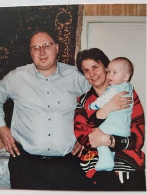 Grandparents and a baby boy