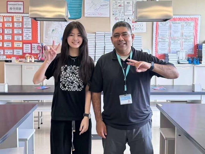 Amanda Jiang and Mr. Fabian Sanchez