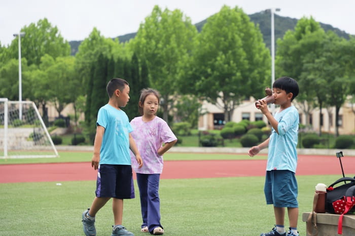 summer camp on the American school campus