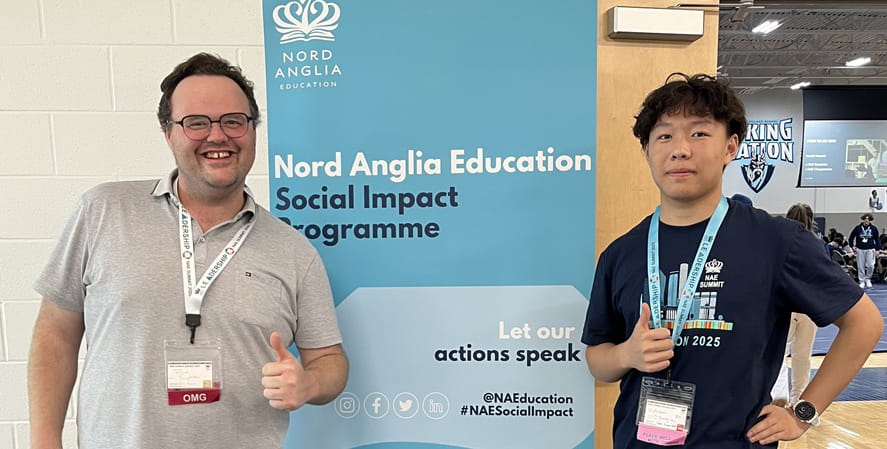 Mr. Singleton and Michael Ma at the NAE Student Summit