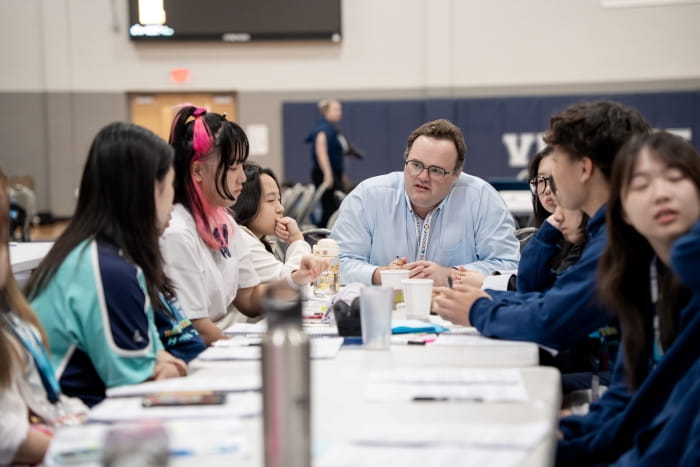 Mr. Singleton and China region students