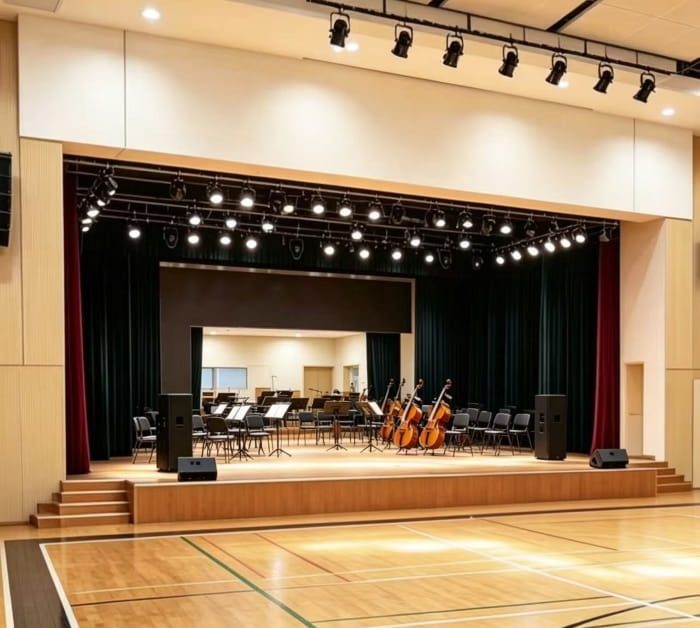 concept image of the new gym and performning arts space generated by AI